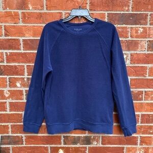 Everlane Womens Medium Blue French Terry Knit Sweatshirt